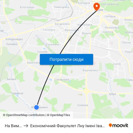 На Вимогу to Економічний Факультет Лну Імені Івана Франка map