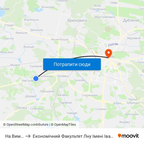 На Вимогу to Економічний Факультет Лну Імені Івана Франка map