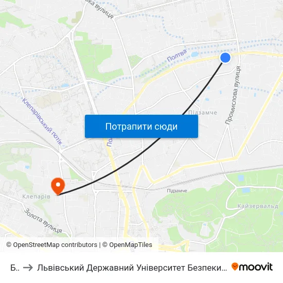 Бті to Львівський Державний Університет Безпеки Життєдіяльності map