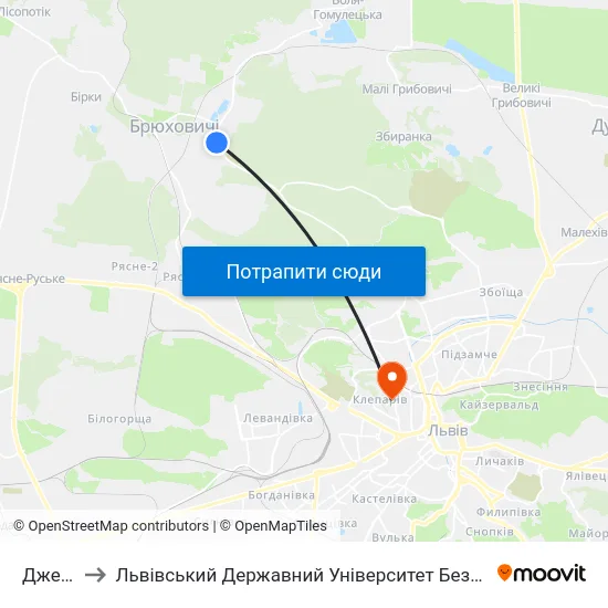 Джерело to Львівський Державний Університет Безпеки Життєдіяльності map