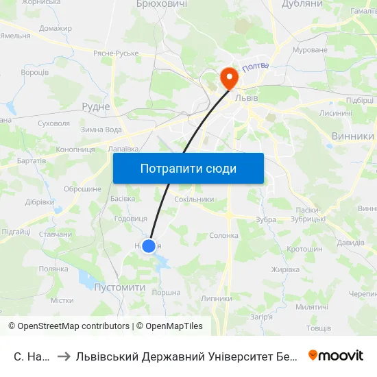 С. Наварія to Львівський Державний Університет Безпеки Життєдіяльності map