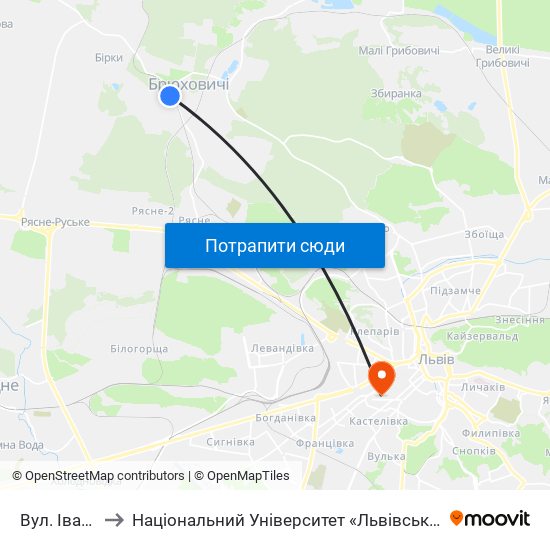 Вул. Івасюка to Національний Університет «Львівська Політехніка» map