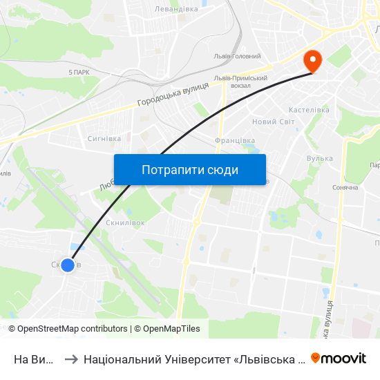 На Вимогу to Національний Університет «Львівська Політехніка» map