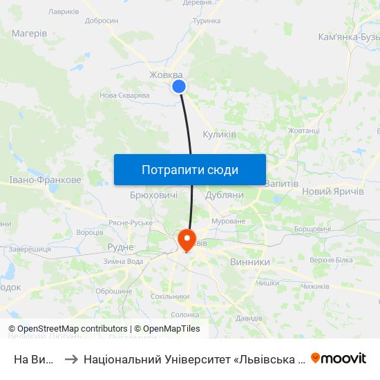 На Вимогу to Національний Університет «Львівська Політехніка» map