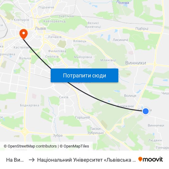 На Вимогу to Національний Університет «Львівська Політехніка» map