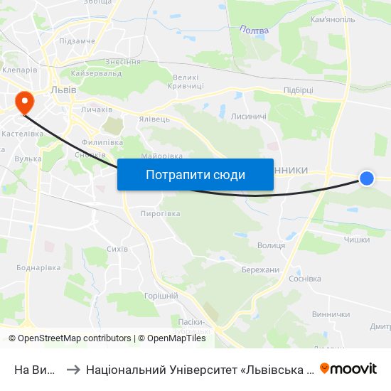 На Вимогу to Національний Університет «Львівська Політехніка» map