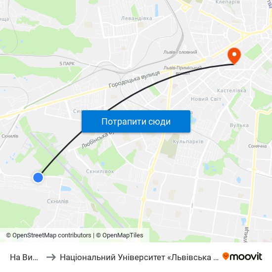 На Вимогу to Національний Університет «Львівська Політехніка» map