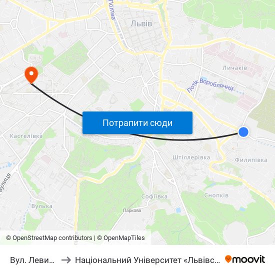 Вул. Левицького to Національний Університет «Львівська Політехніка» map