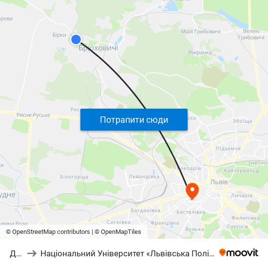 Док to Національний Університет «Львівська Політехніка» map