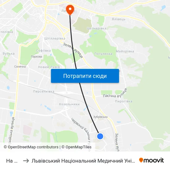 На Вимогу to Львівський Національний Медичний Університет Імені Данила Галицького map