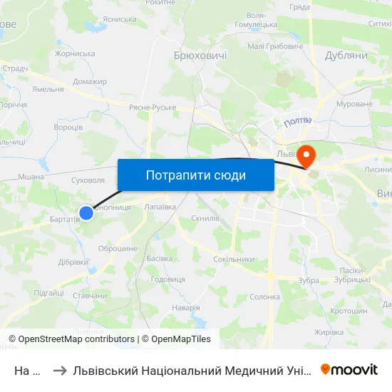 На Вимогу to Львівський Національний Медичний Університет Імені Данила Галицького map