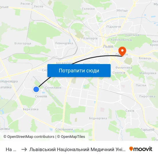 На Вимогу to Львівський Національний Медичний Університет Імені Данила Галицького map