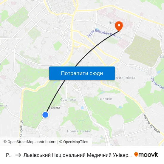 Рацс to Львівський Національний Медичний Університет Імені Данила Галицького map