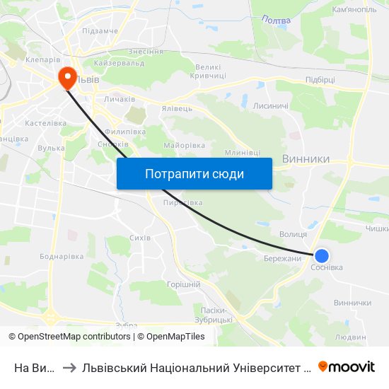 На Вимогу to Львівський Національний Університет Ім. Івана Франка map