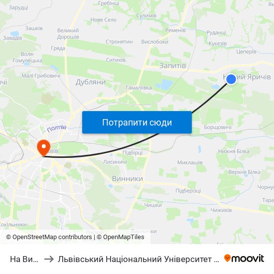 На Вимогу to Львівський Національний Університет Ім. Івана Франка map