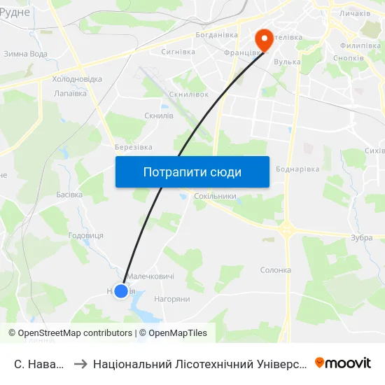 С. Наварія to Національний Лісотехнічний Університет map