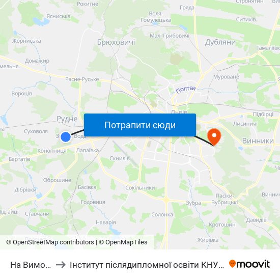 На Вимогу to Інститут післядипломної освіти КНУБА map