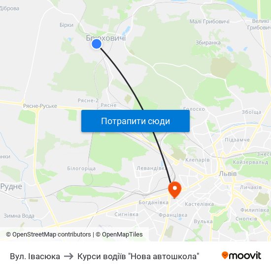 Вул. Івасюка to Курси водіїв "Нова автошкола" map