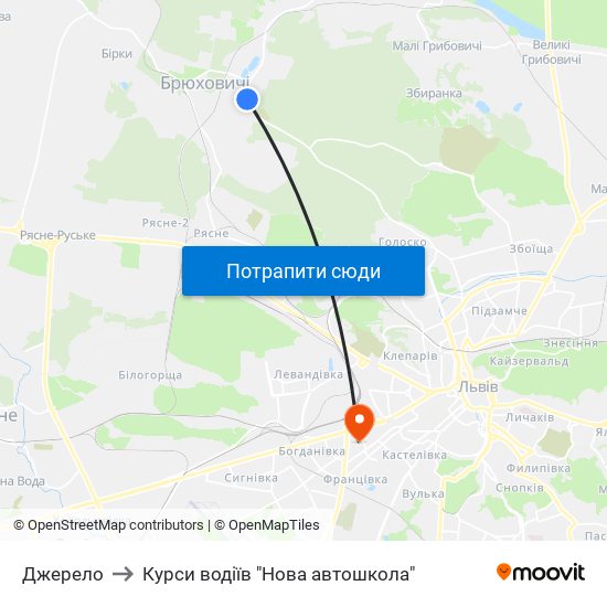 Джерело to Курси водіїв "Нова автошкола" map