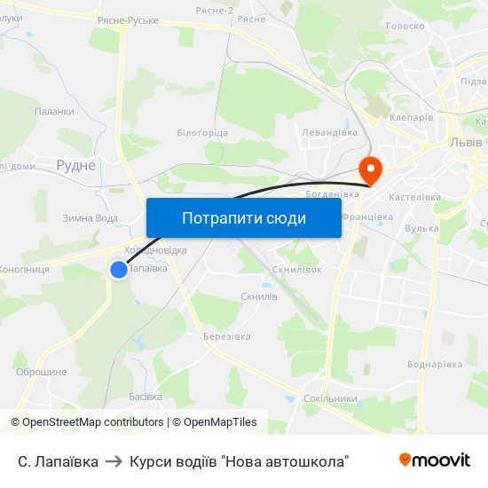 С. Лапаївка to Курси водіїв "Нова автошкола" map