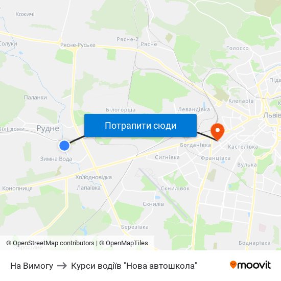 На Вимогу to Курси водіїв "Нова автошкола" map