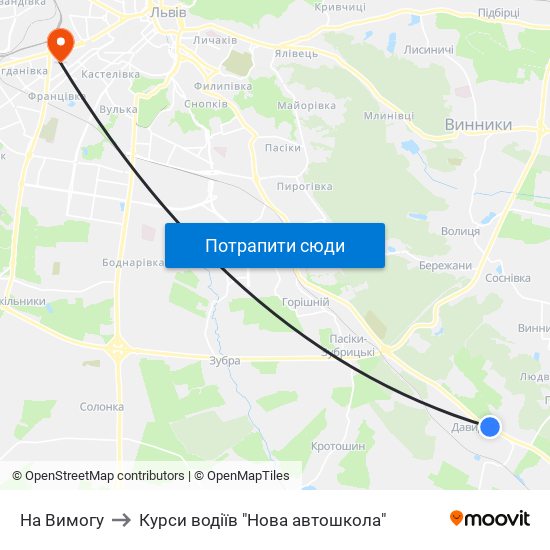 На Вимогу to Курси водіїв "Нова автошкола" map