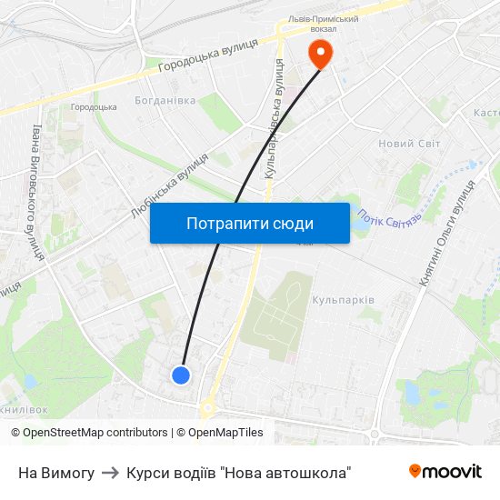 На Вимогу to Курси водіїв "Нова автошкола" map