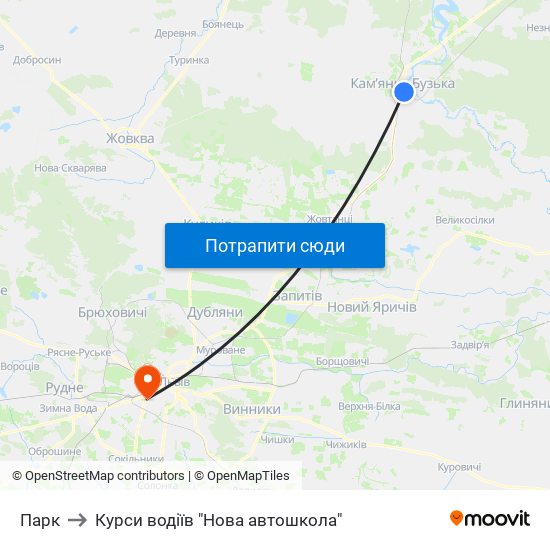 Парк to Курси водіїв "Нова автошкола" map