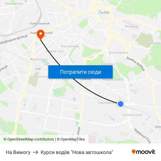 На Вимогу to Курси водіїв "Нова автошкола" map