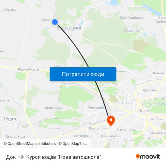 Док to Курси водіїв "Нова автошкола" map