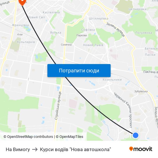 На Вимогу to Курси водіїв "Нова автошкола" map