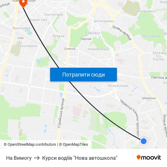 На Вимогу to Курси водіїв "Нова автошкола" map