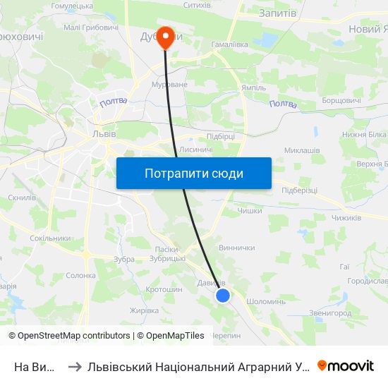 На Вимогу to Львівський Національний Аграрний Університет map