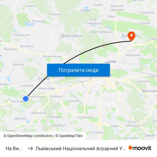 На Вимогу to Львівський Національний Аграрний Університет map