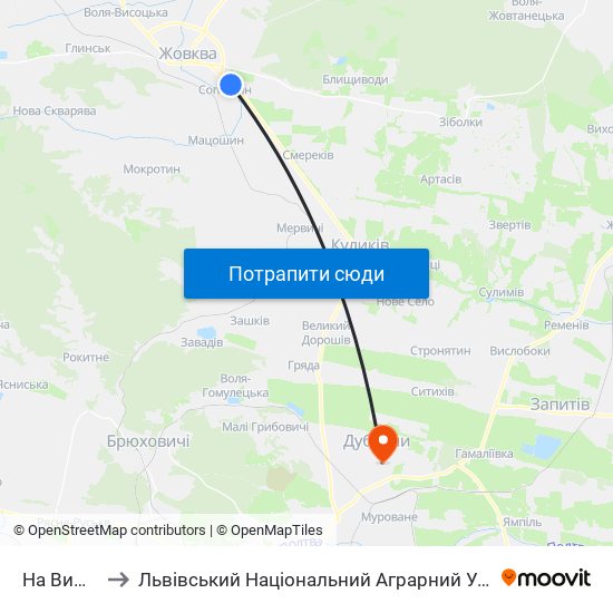 На Вимогу to Львівський Національний Аграрний Університет map