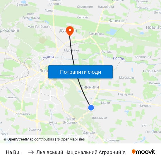 На Вимогу to Львівський Національний Аграрний Університет map