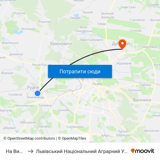 На Вимогу to Львівський Національний Аграрний Університет map