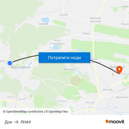 Док to ЛНАУ map