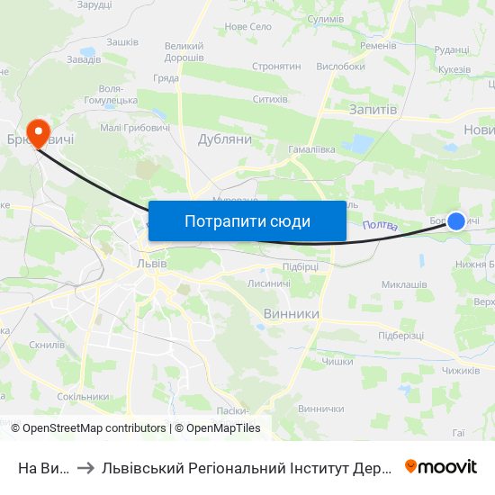 На Вимогу to Львівський Регіональний Інститут Державного Управління map