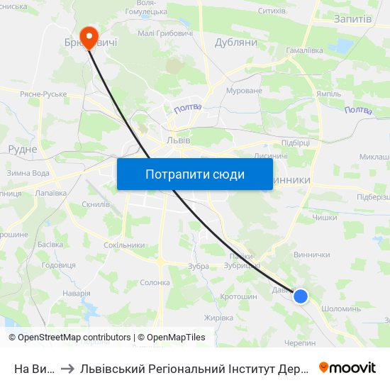 На Вимогу to Львівський Регіональний Інститут Державного Управління map