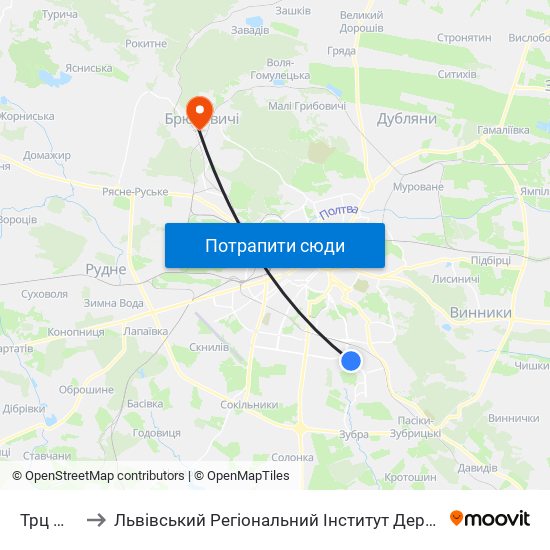 Трц Шувар to Львівський Регіональний Інститут Державного Управління map