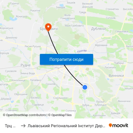 Трц Шувар to Львівський Регіональний Інститут Державного Управління map