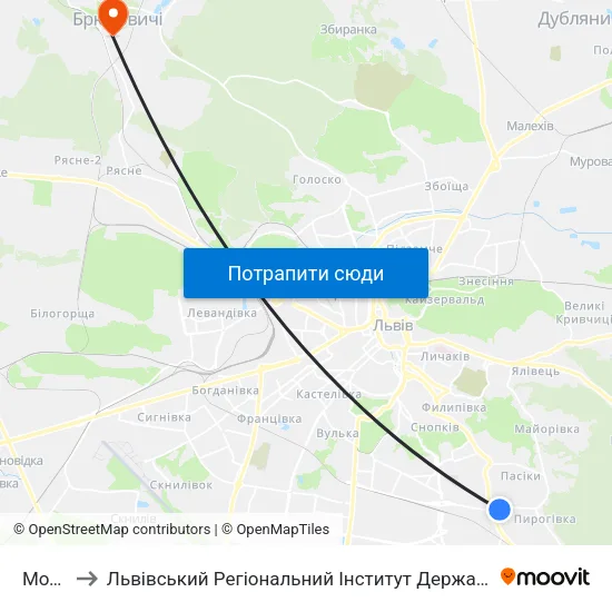 Модем to Львівський Регіональний Інститут Державного Управління map