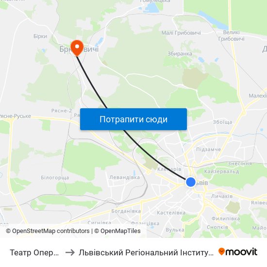 Театр Опери Та Балету to Львівський Регіональний Інститут Державного Управління map