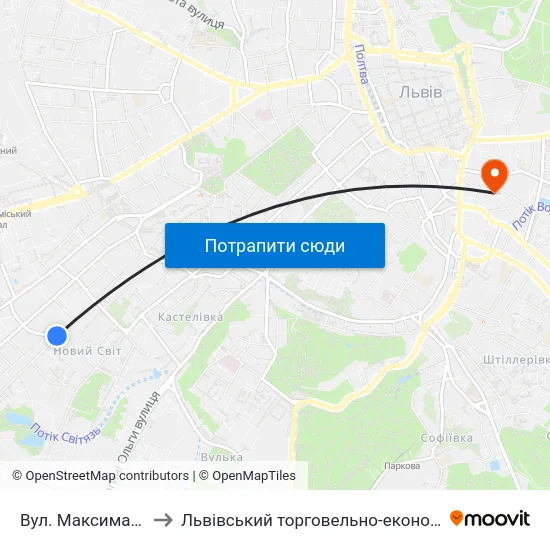 Вул. Максима Залізняка to Львівський торговельно-економічний університет map