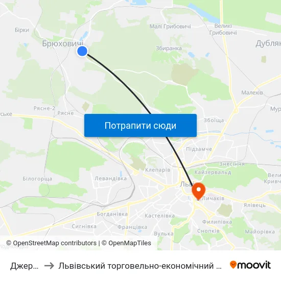 Джерело to Львівський торговельно-економічний університет map