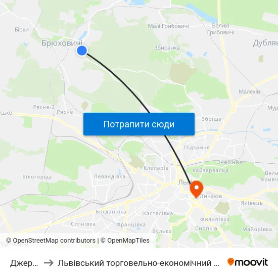 Джерело to Львівський торговельно-економічний університет map