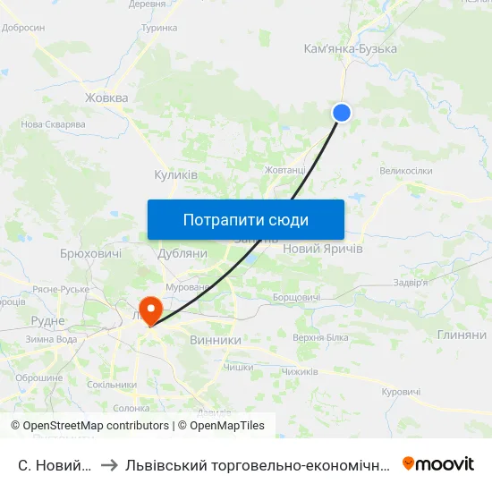 С. Новий Став to Львівський торговельно-економічний університет map