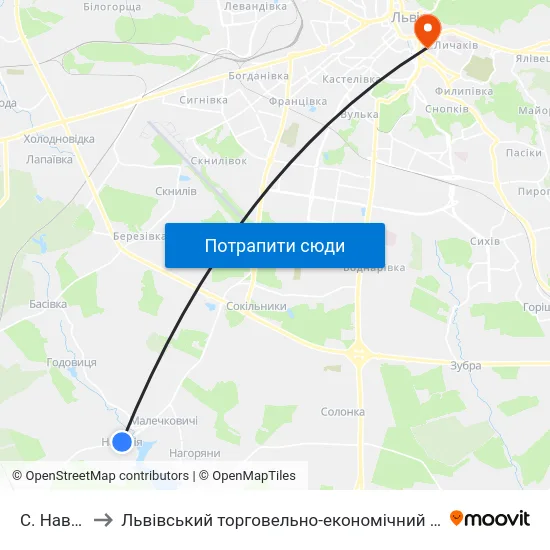 С. Наварія to Львівський торговельно-економічний університет map