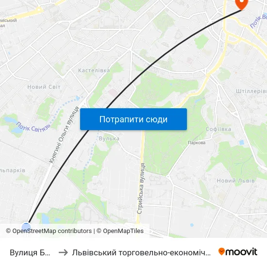 Вулиця Бойчука to Львівський торговельно-економічний університет map